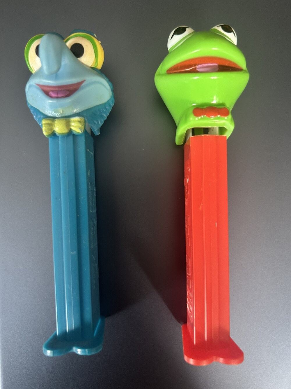 Vintage Set of 2 Muppets Pez Dispenser Kermit the Frog and Gonzo